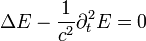 \Delta E - \frac{1}{c^{2}} \partial_t^{2}E = 0