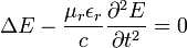 \Delta E - \frac{\mu_r \epsilon_r}{c} \frac{\partial ^{2} E}{\partial t^{2}} = 0