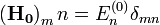 \left( \mathbf{H_0} \right)_mn = E_n^{(0)} \delta_{mn}