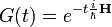 G(t) = e^{-t\frac{i}{\hbar}\mathbf{H}}