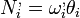 N^{,}_i = \omega^{,}_i \theta_i